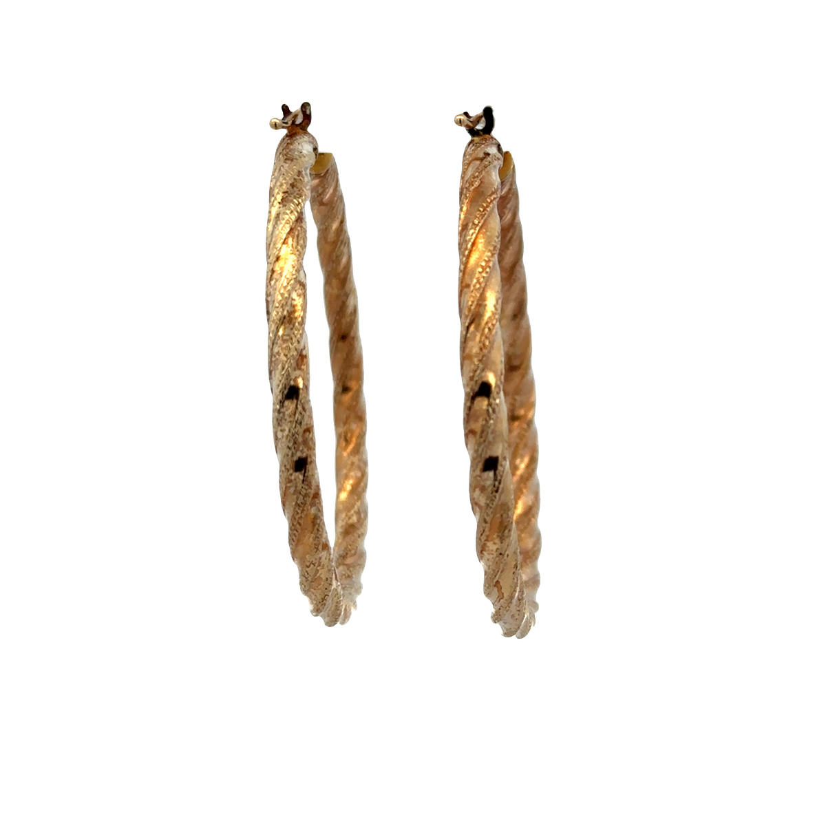 9ct yellow gold hoop earrings 3.9g (sh27751b)