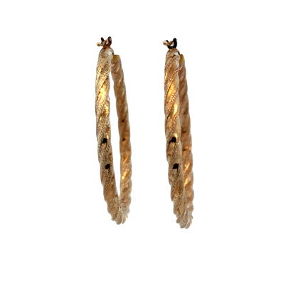 9ct yellow gold hoop earrings 3.9g (sh27751b)