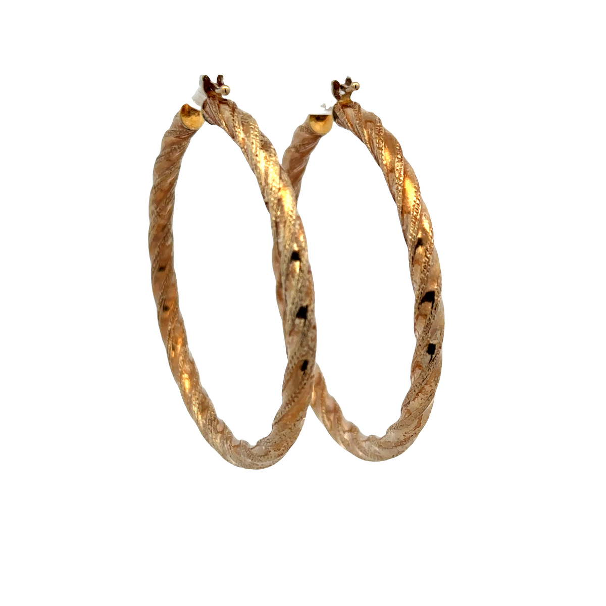 9ct yellow gold hoop earrings 3.9g (sh27751b)