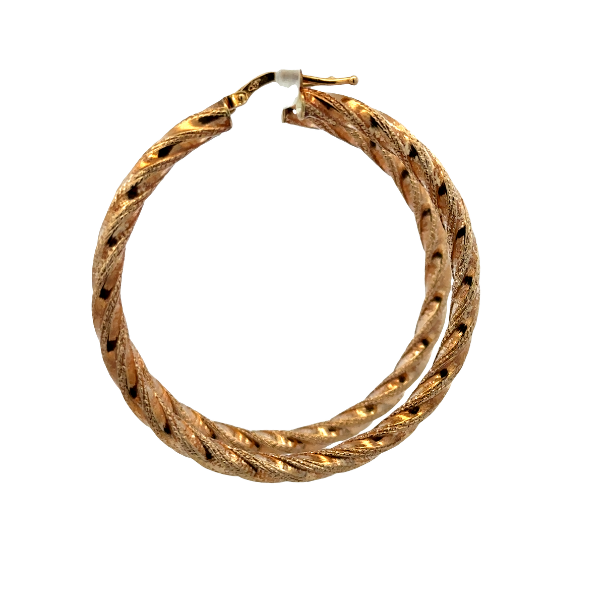 9ct yellow gold hoop earrings 3.9g (sh27751b)
