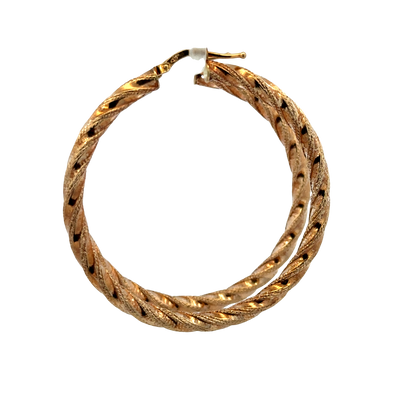 9ct yellow gold hoop earrings 3.9g (sh27751b)