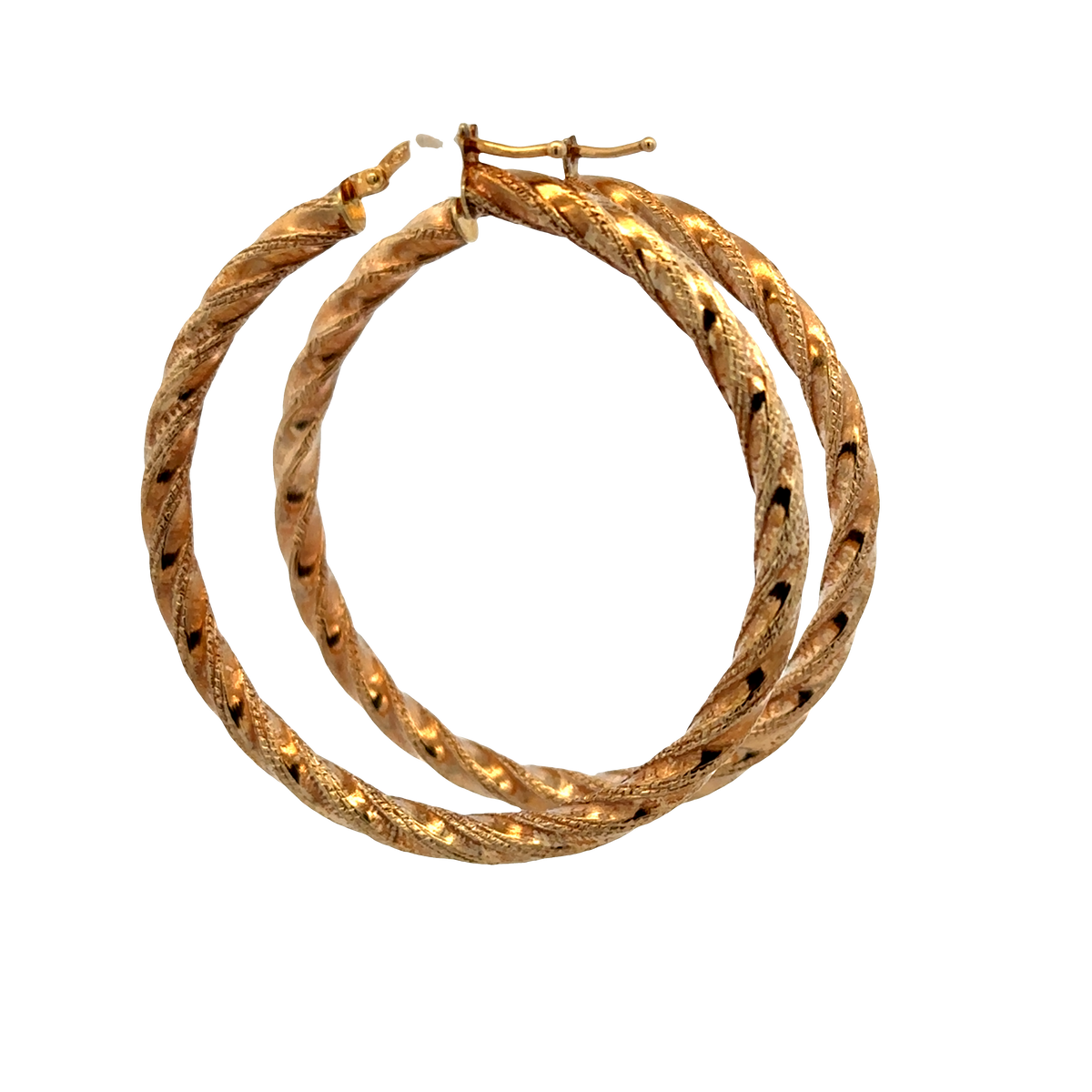 9ct yellow gold hoop earrings 3.9g (sh27751b)