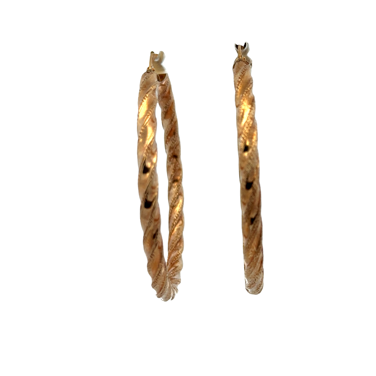 9ct yellow gold hoop earrings 3.9g (sh27751b)