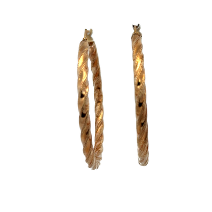 9ct yellow gold hoop earrings 3.9g (sh27751b)