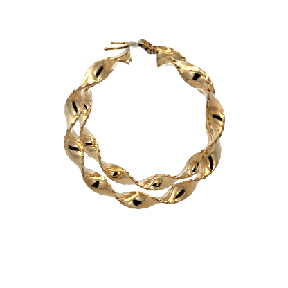 9ct yellow gold hoop earrings 4.7g (sh27750b)