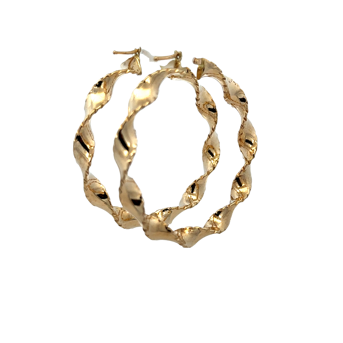 9ct yellow gold hoop earrings 4.7g (sh27750b)
