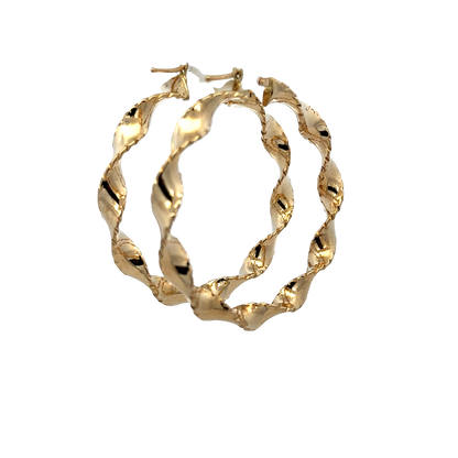 9ct yellow gold hoop earrings 4.7g (sh27750b)