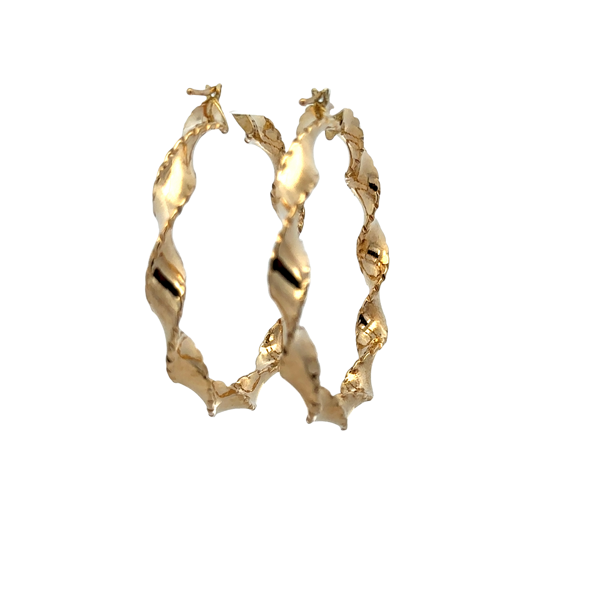 9ct yellow gold hoop earrings 4.7g (sh27750b)