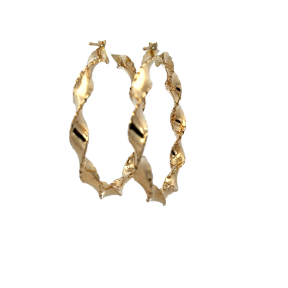 9ct yellow gold hoop earrings 4.7g (sh27750b)