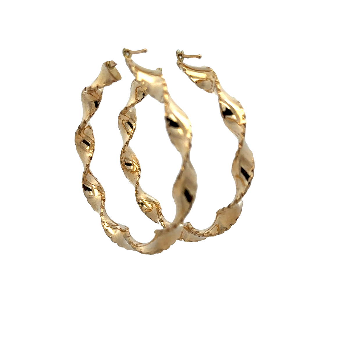 9ct yellow gold hoop earrings 4.7g (sh27750b)