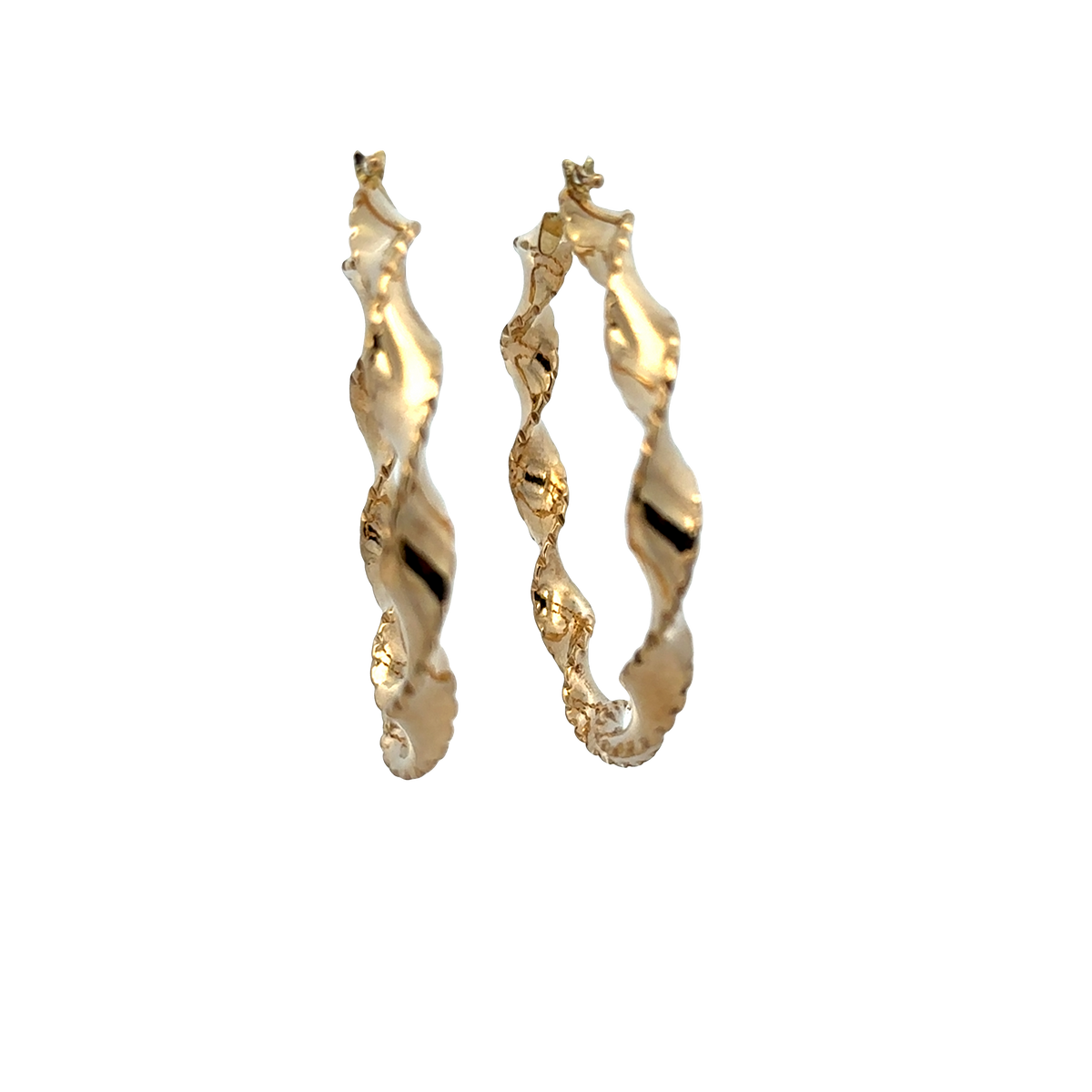 9ct yellow gold hoop earrings 4.7g (sh27750b)