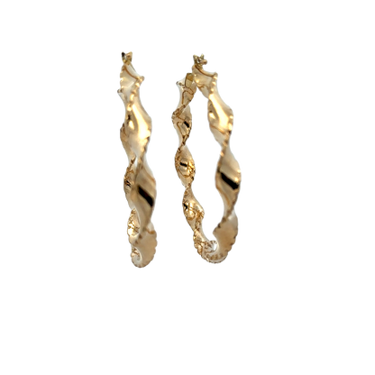 9ct yellow gold hoop earrings 4.7g (sh27750b)