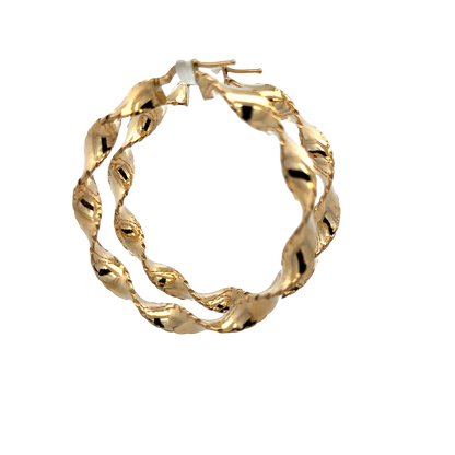 9ct yellow gold hoop earrings 4.7g (sh27750b)