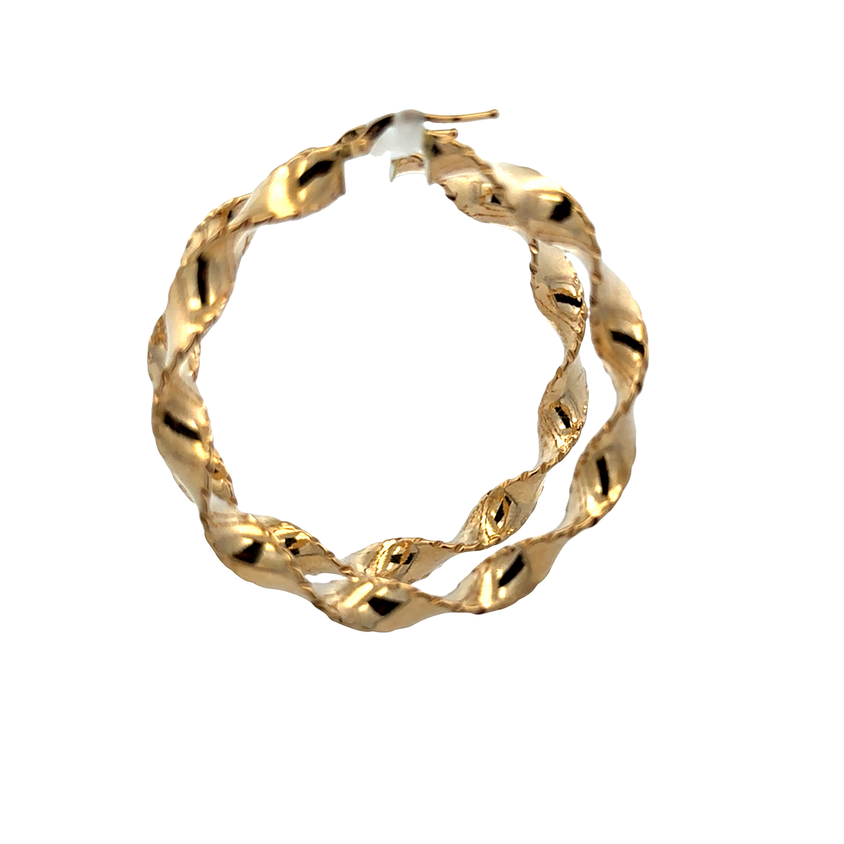 9ct yellow gold hoop earrings 4.7g (sh27750b)