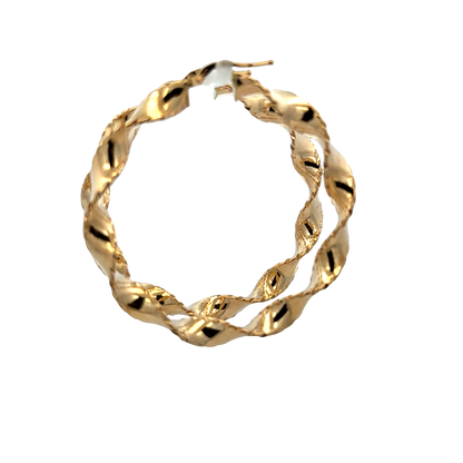 9ct yellow gold hoop earrings 4.7g (sh27750b)