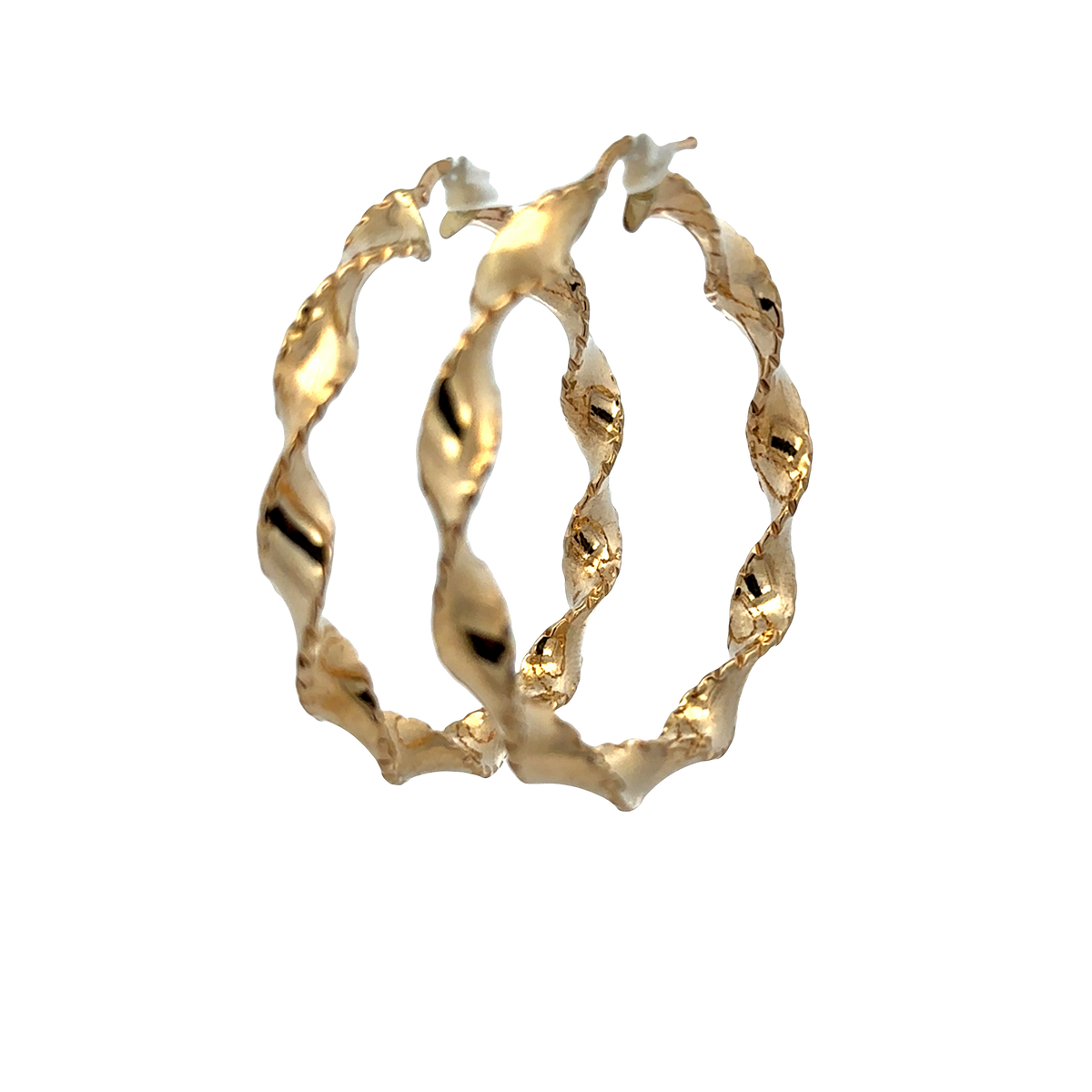 9ct yellow gold hoop earrings 4.7g (sh27750b)