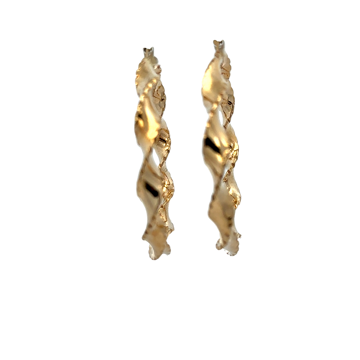 9ct yellow gold hoop earrings 4.7g (sh27750b)