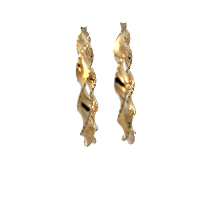 9ct yellow gold hoop earrings 4.7g (sh27750b)