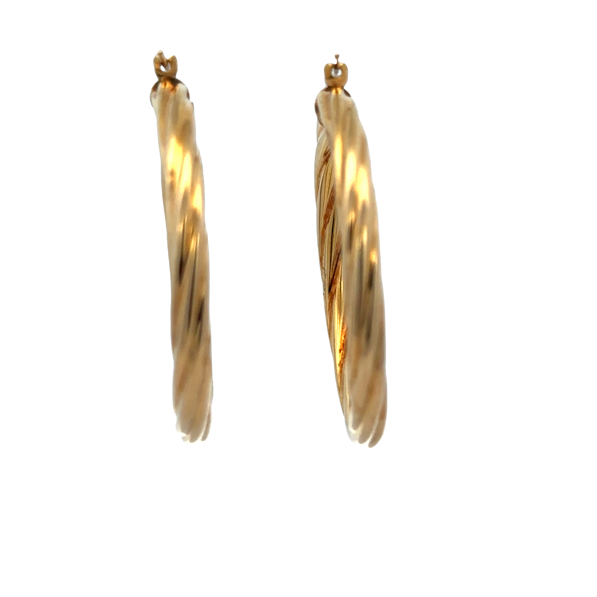 9ct yellow gold hoop earrings 3.8g (sh27673b)