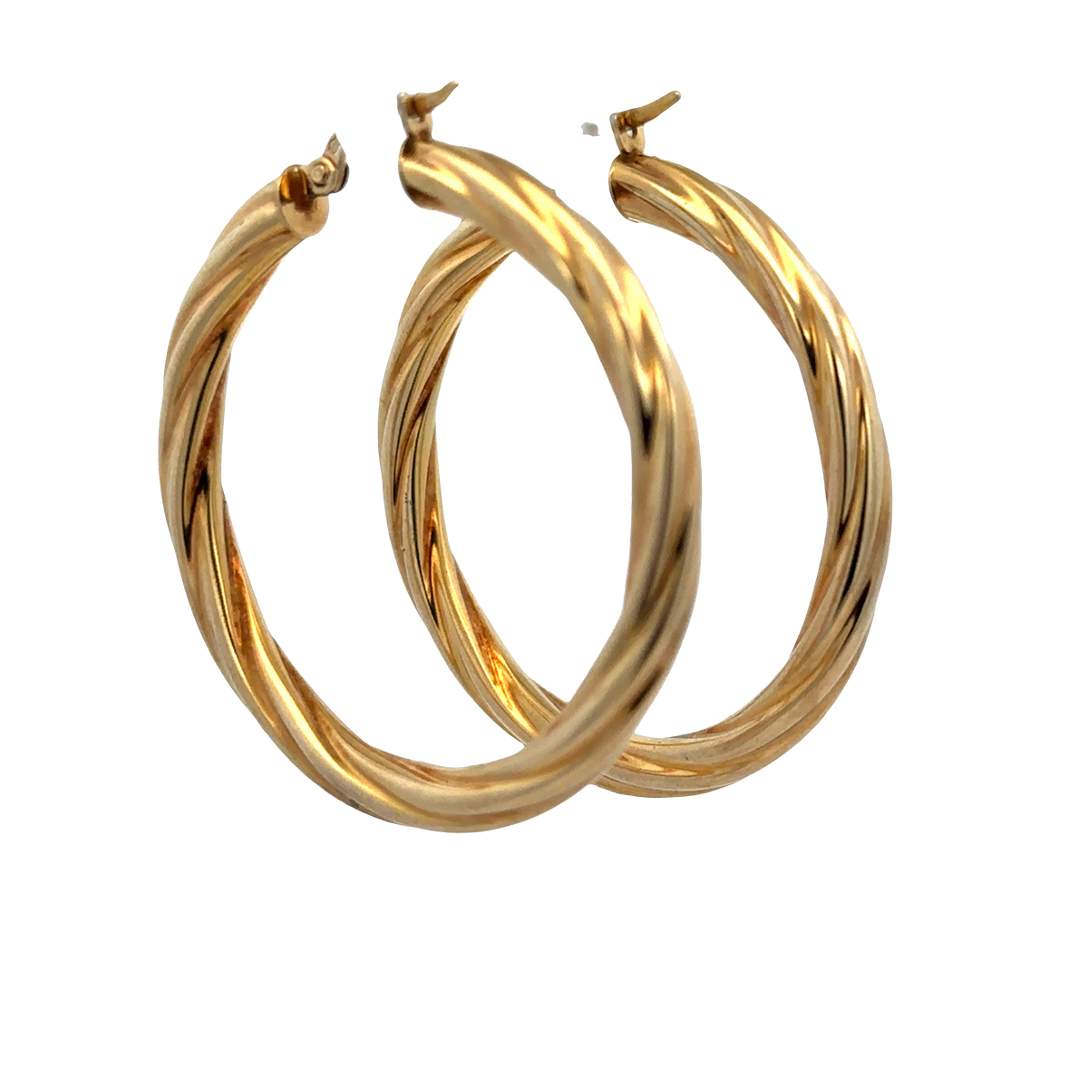 9ct yellow gold hoop earrings 3.8g (sh27673b)