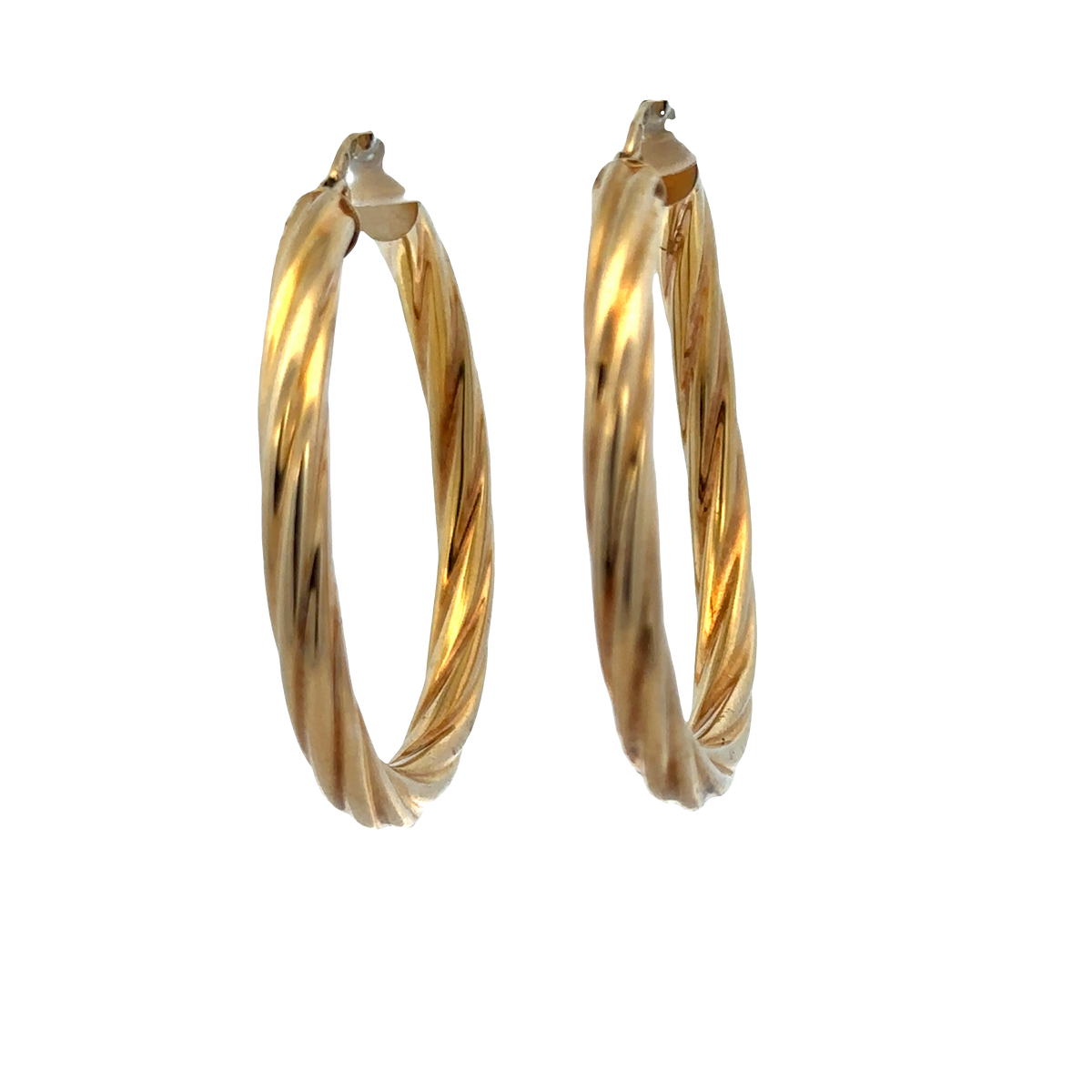 9ct yellow gold hoop earrings 3.8g (sh27673b)