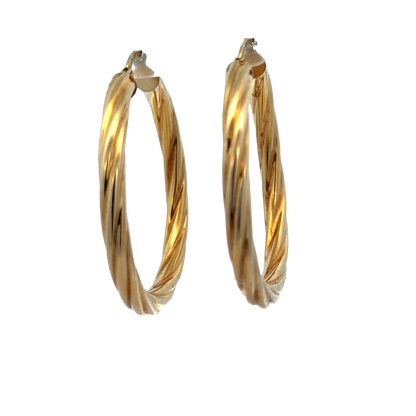 9ct yellow gold hoop earrings 3.8g (sh27673b)