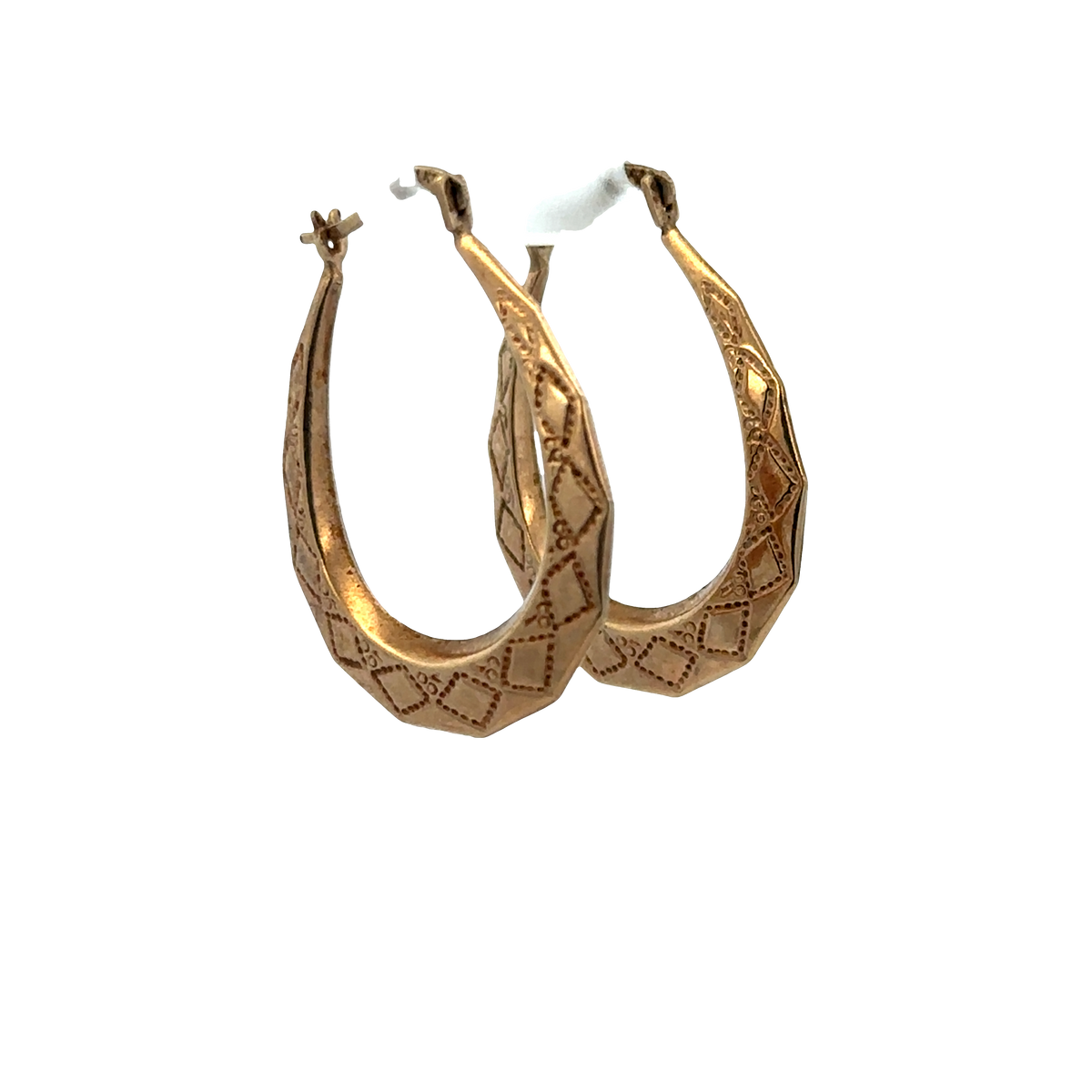 9ct yellow gold hoop earrings 1.3g (sh27737B)