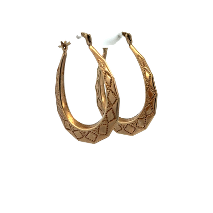 9ct yellow gold hoop earrings 1.3g (sh27737B)