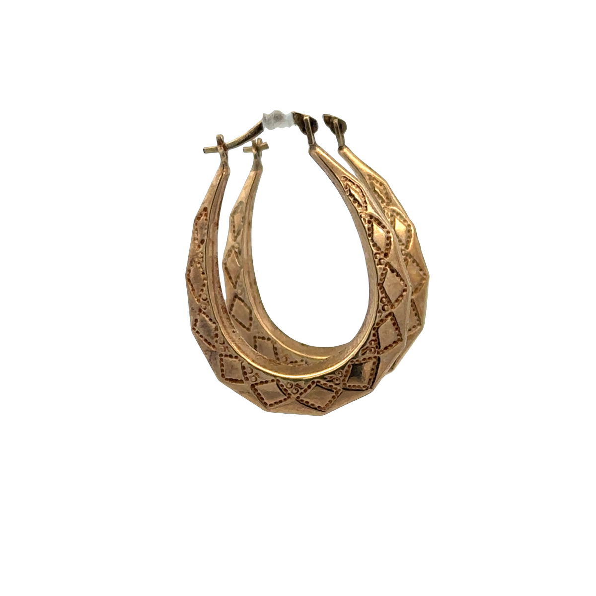 9ct yellow gold hoop earrings 1.3g (sh27737B)