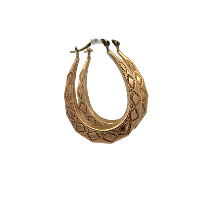 9ct yellow gold hoop earrings 1.3g (sh27737B)