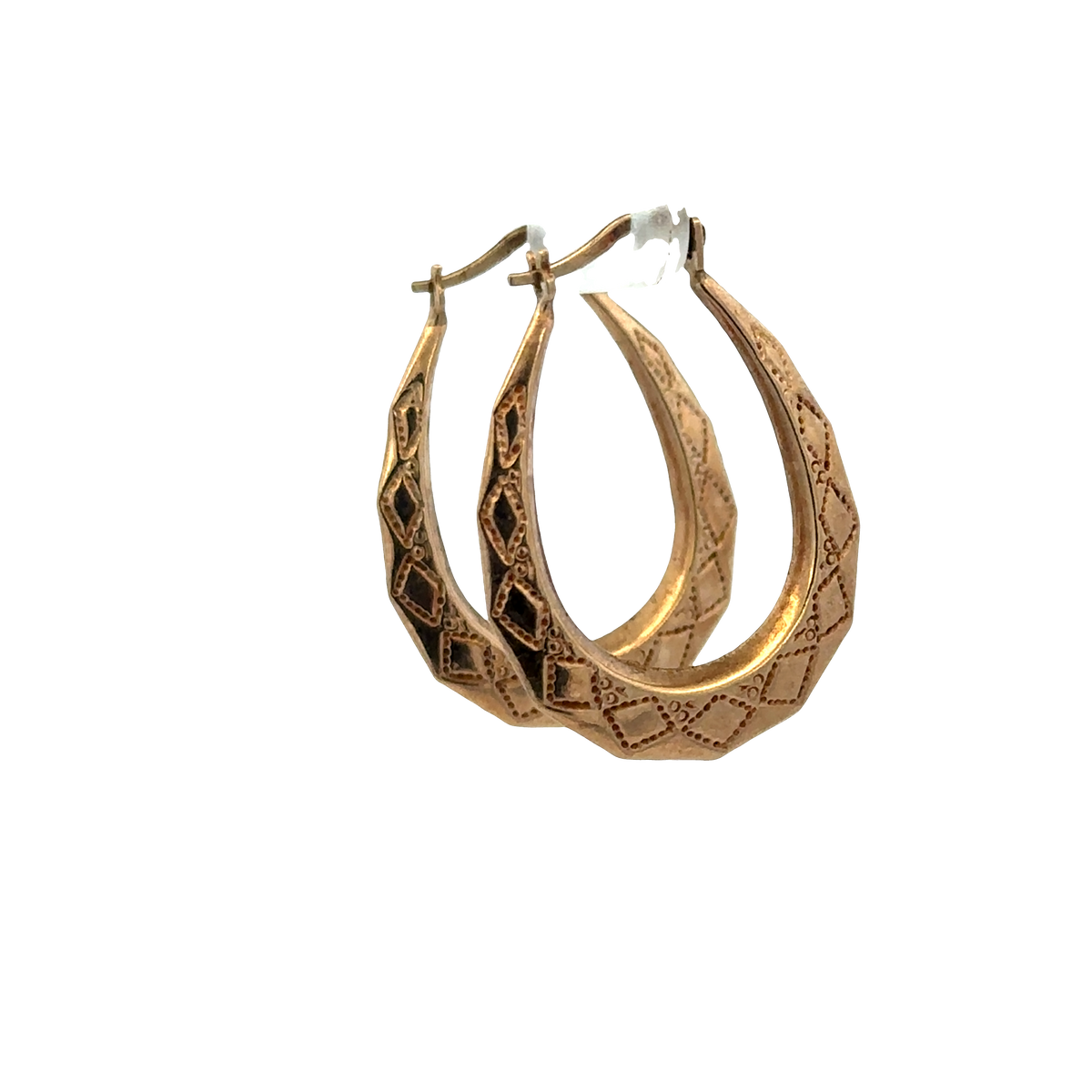 9ct yellow gold hoop earrings 1.3g (sh27737B)