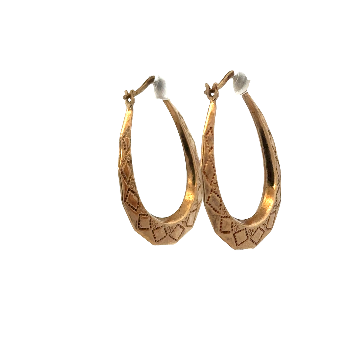 9ct yellow gold hoop earrings 1.3g (sh27737B)