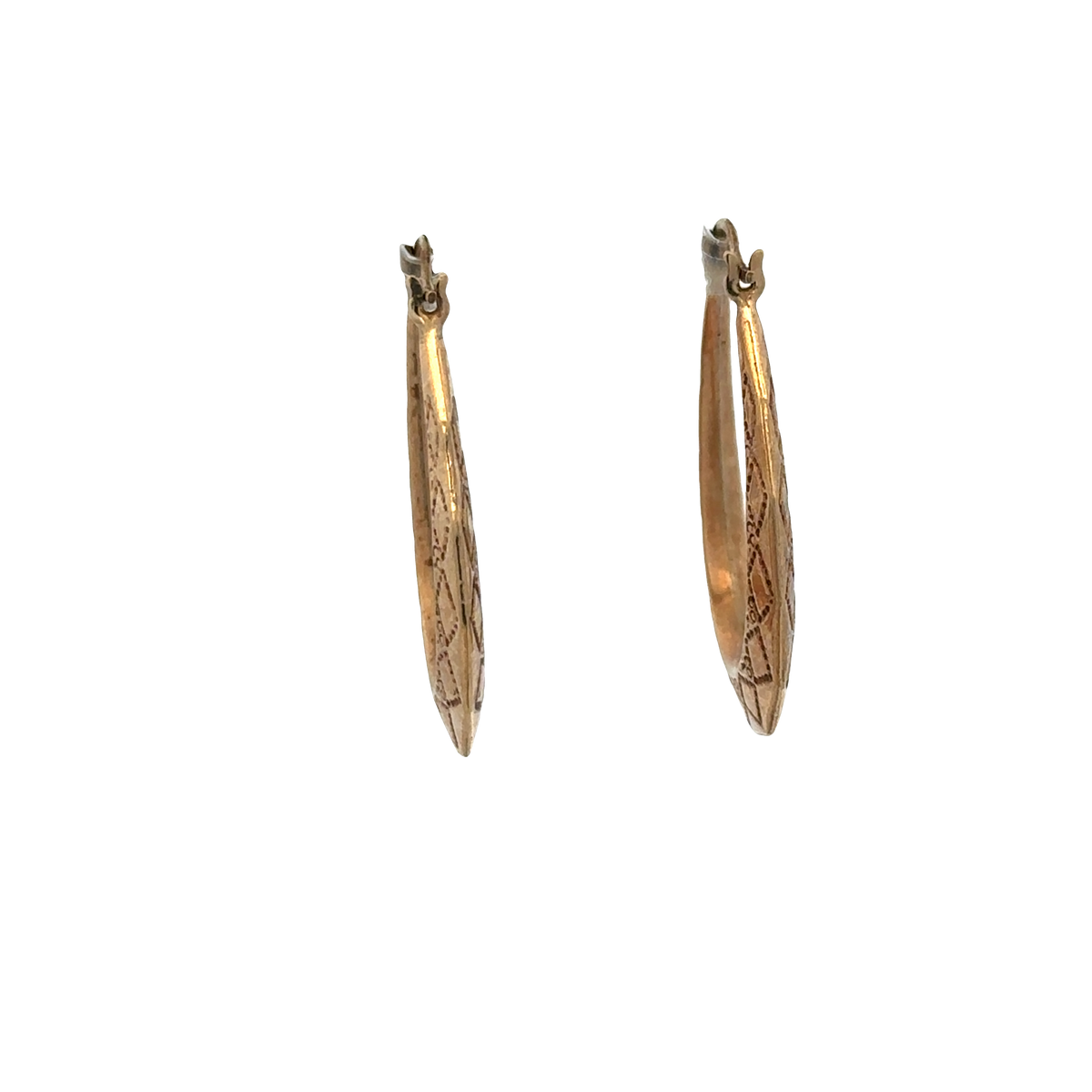 9ct yellow gold hoop earrings 1.3g (sh27737B)