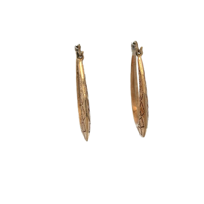 9ct yellow gold hoop earrings 1.3g (sh27737B)