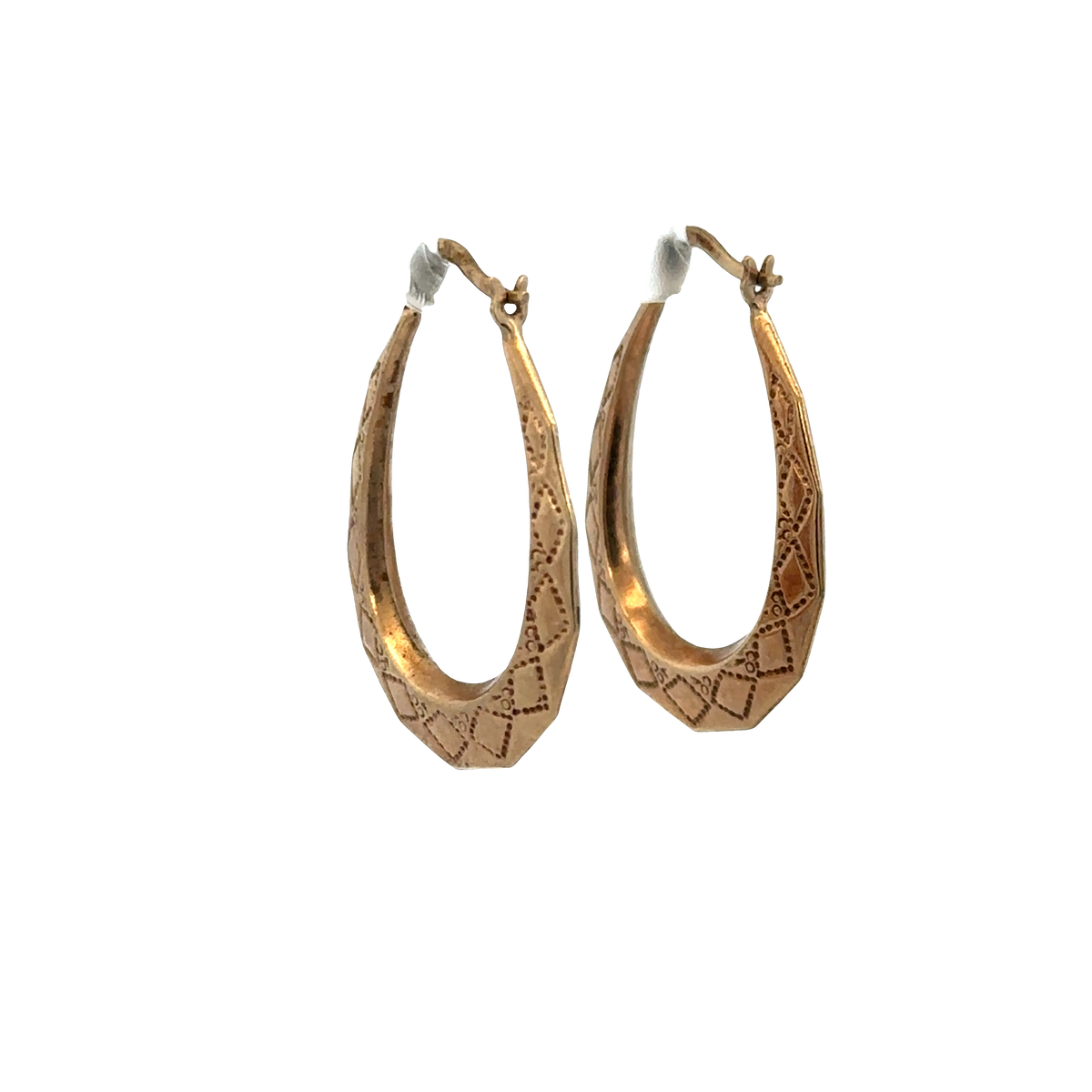9ct yellow gold hoop earrings 1.3g (sh27737B)
