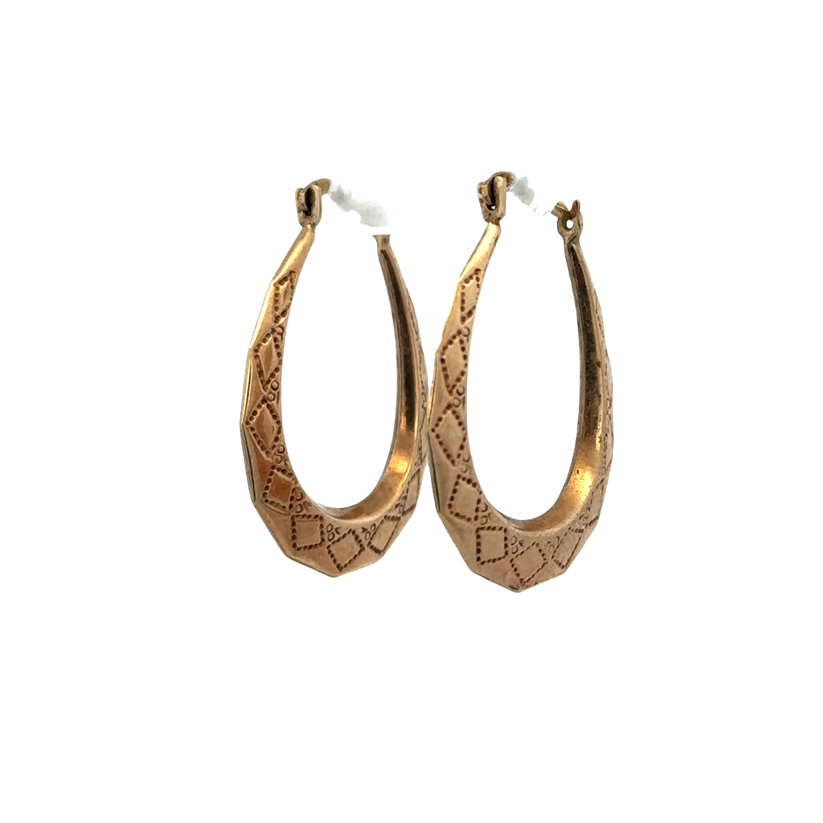 9ct yellow gold hoop earrings 1.3g (sh27737B)