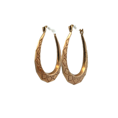 9ct yellow gold hoop earrings 1.3g (sh27737B)
