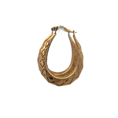 9ct yellow gold hoop earrings 1.3g (sh27737B)