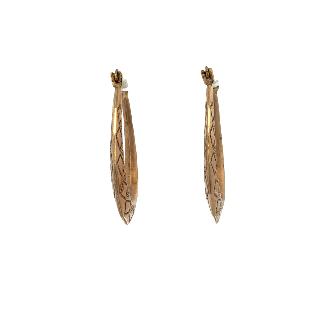 9ct yellow gold hoop earrings 1.3g (sh27737B)