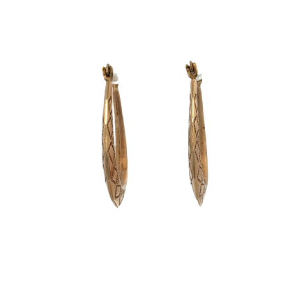 9ct yellow gold hoop earrings 1.3g (sh27737B)
