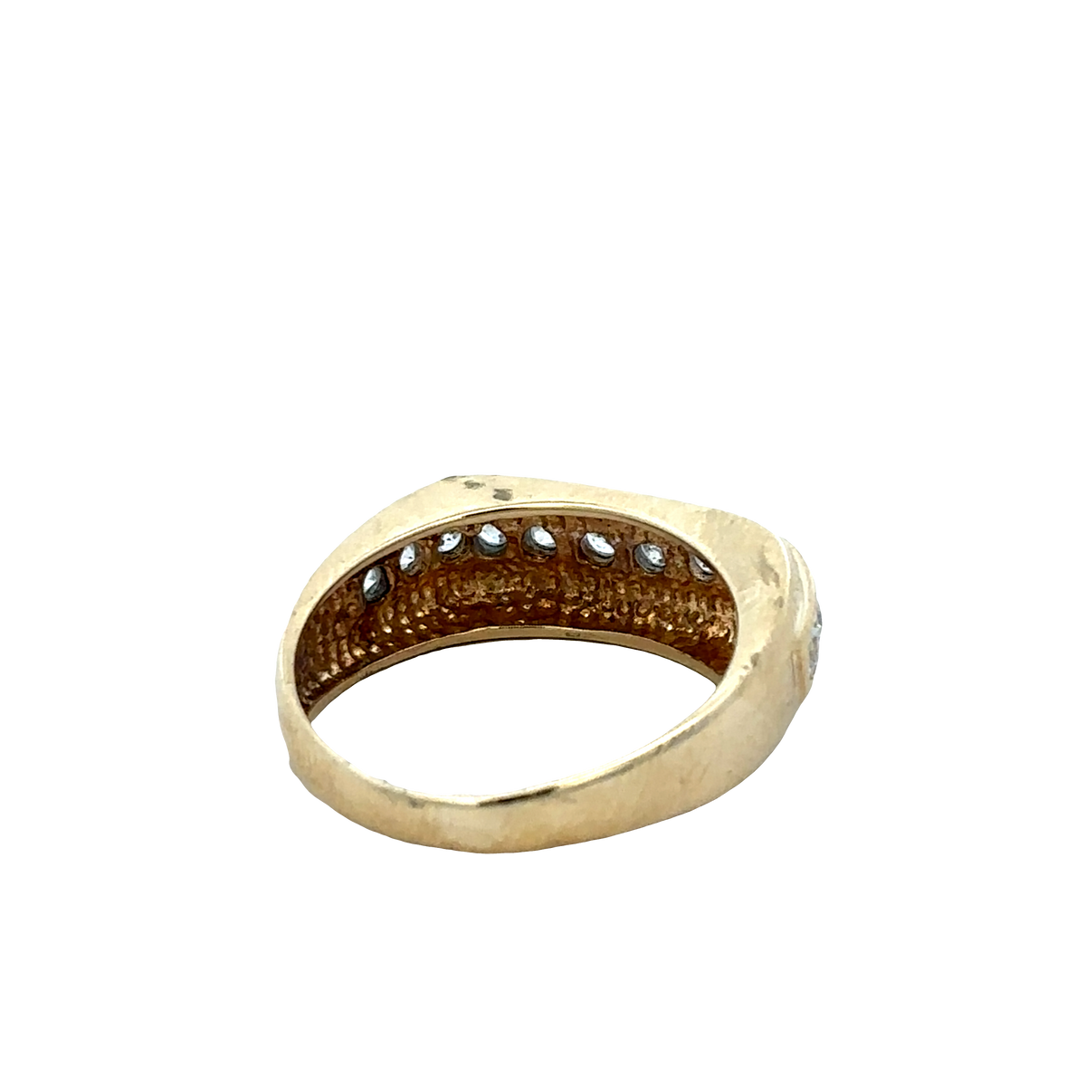 9ct yellow gold ring size U1/2 by Reeves and Sons, featuring a smooth polished band and elegant design.