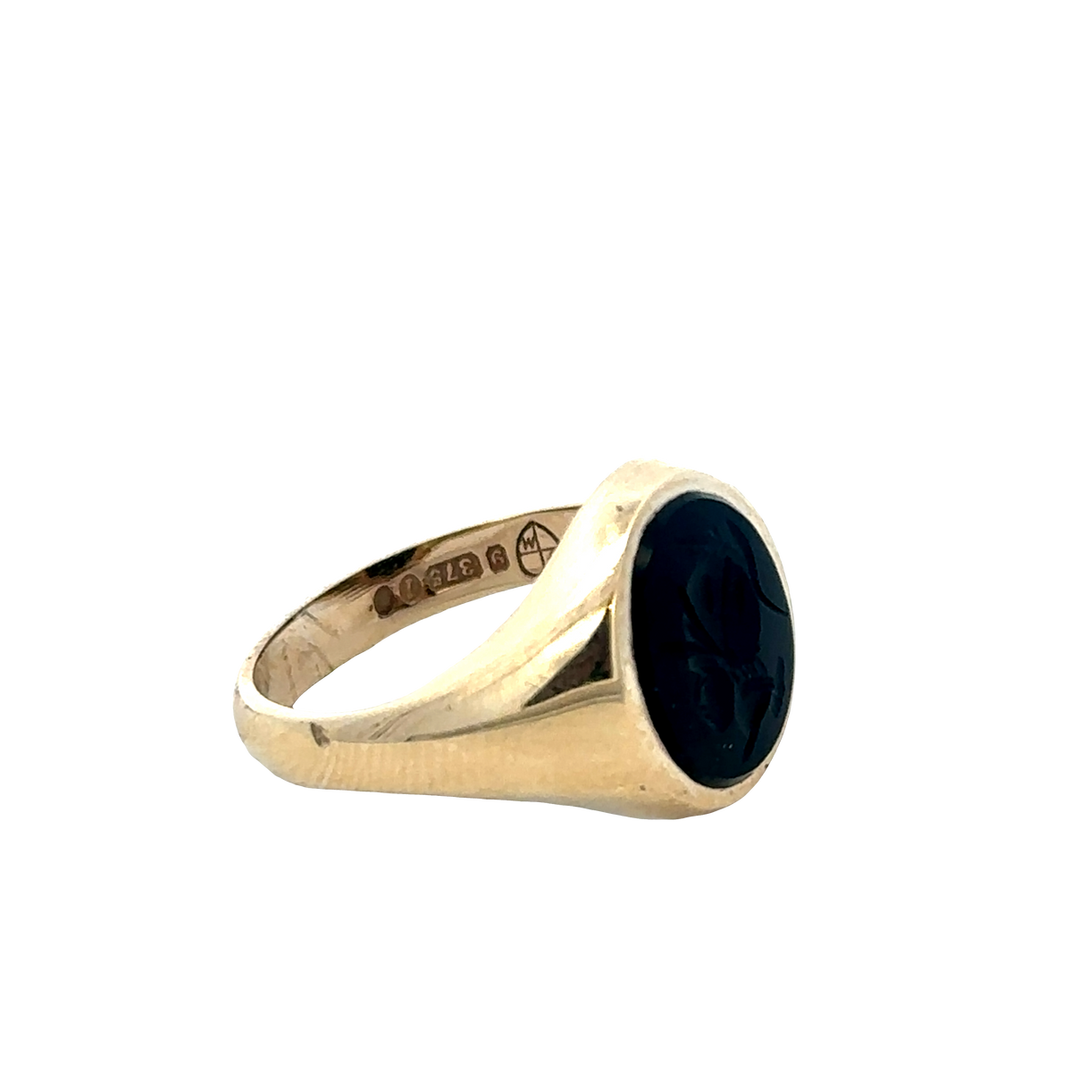 9ct yellow gold onyx signet ring sh27735b