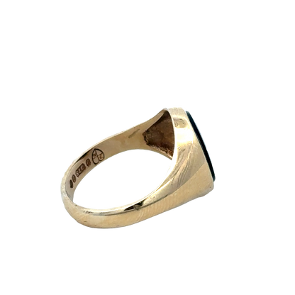 9ct yellow gold onyx signet ring sh27735b