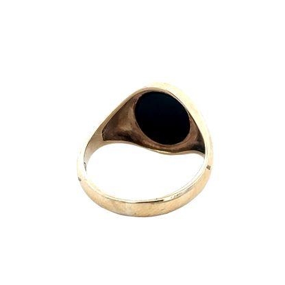 9ct yellow gold onyx signet ring sh27735b