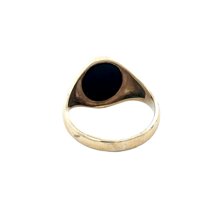9ct yellow gold onyx signet ring sh27735b