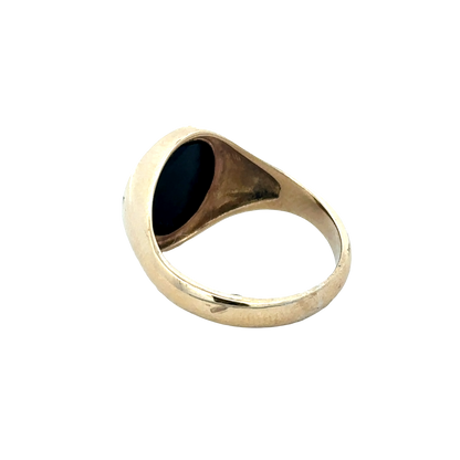 9ct yellow gold onyx signet ring sh27735b