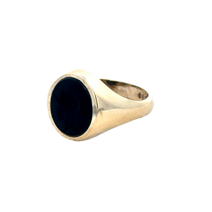 9ct yellow gold onyx signet ring sh27735b