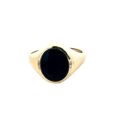 9ct yellow gold onyx signet ring sh27735b