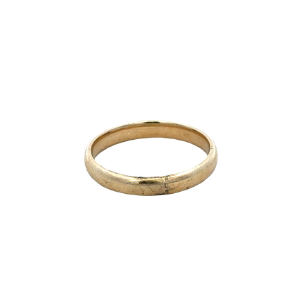 9ct yellow gold band ring size P (sh27455b)