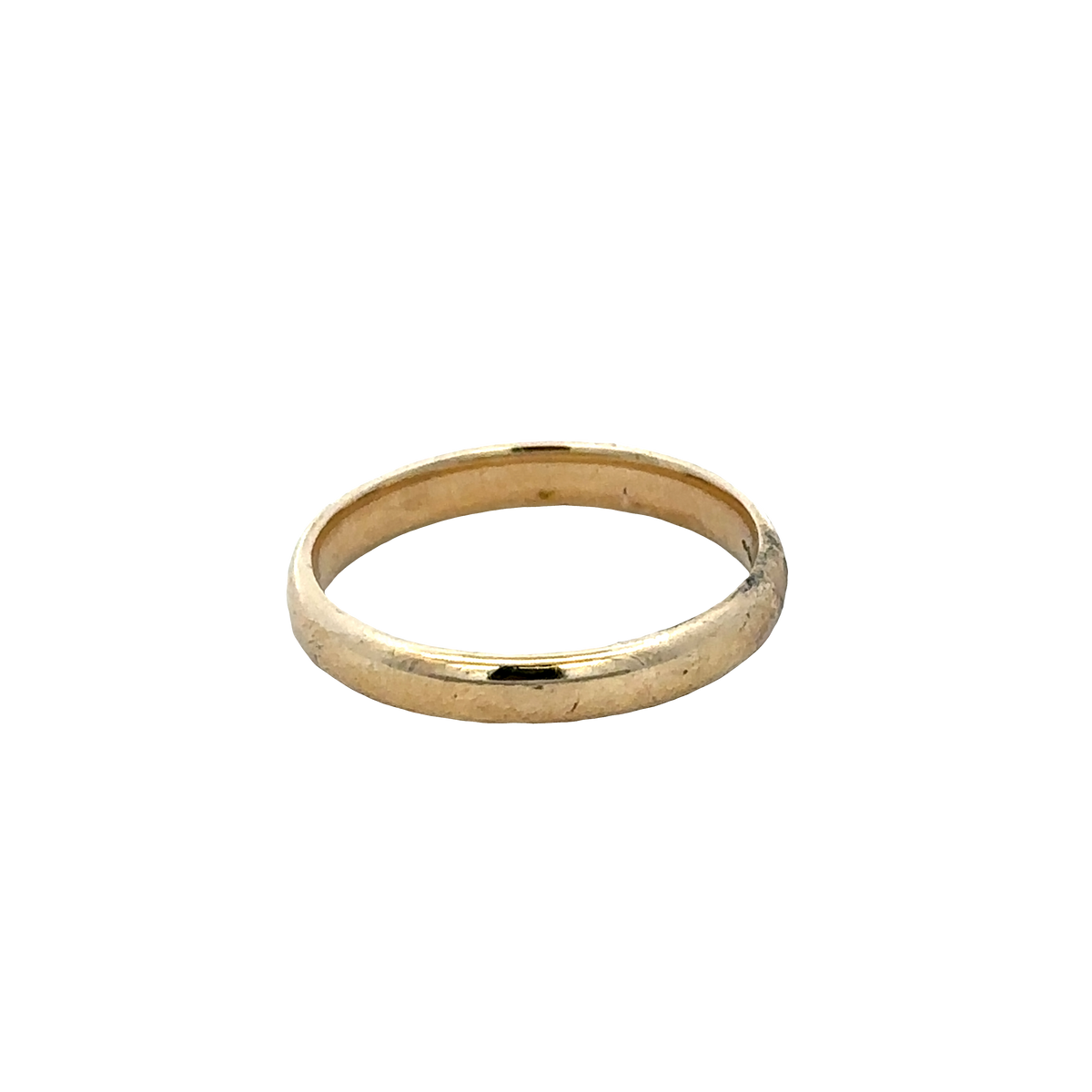 9ct yellow gold band ring size P (sh27455b)